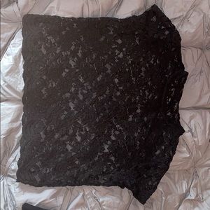 mesh lace see thru top